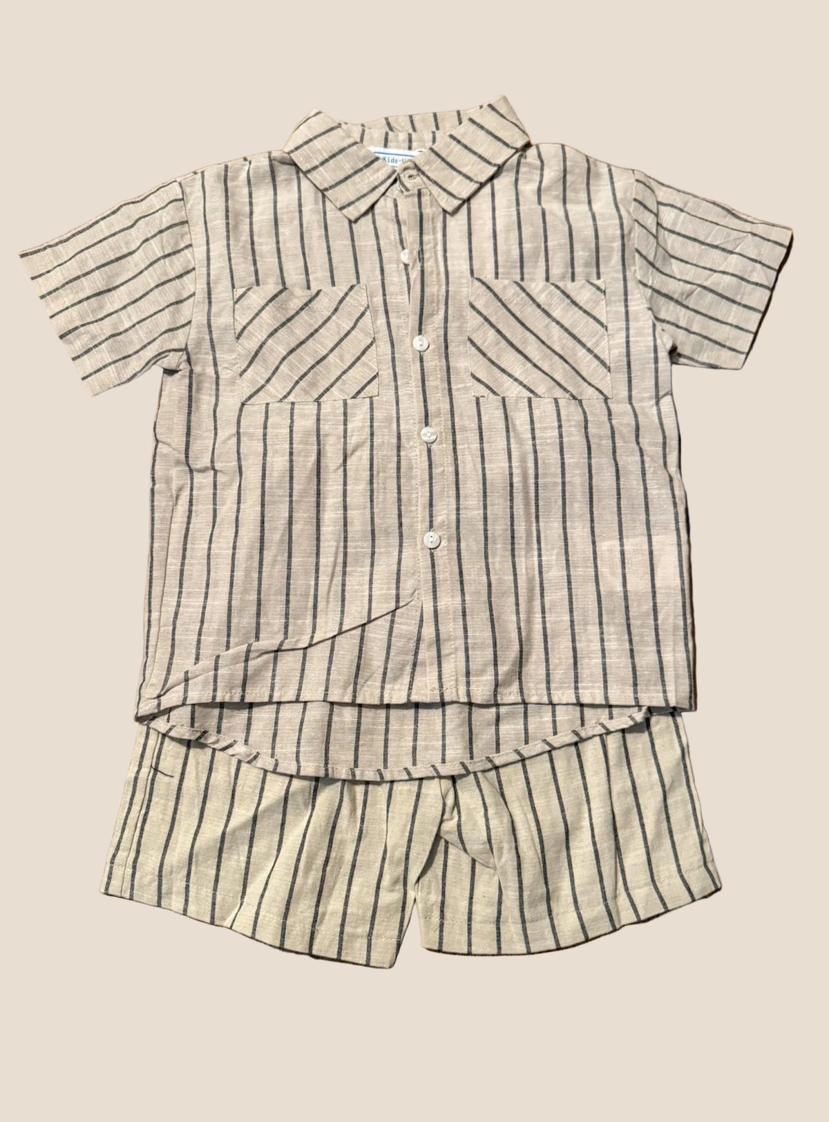 2 Piece Striped Button Down