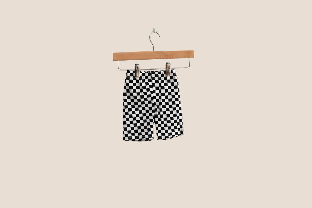 Checkered Bike Shorts