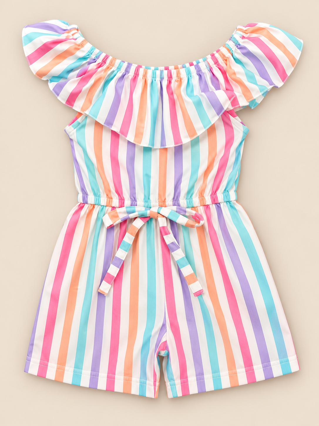 Striped Ruffle Romper