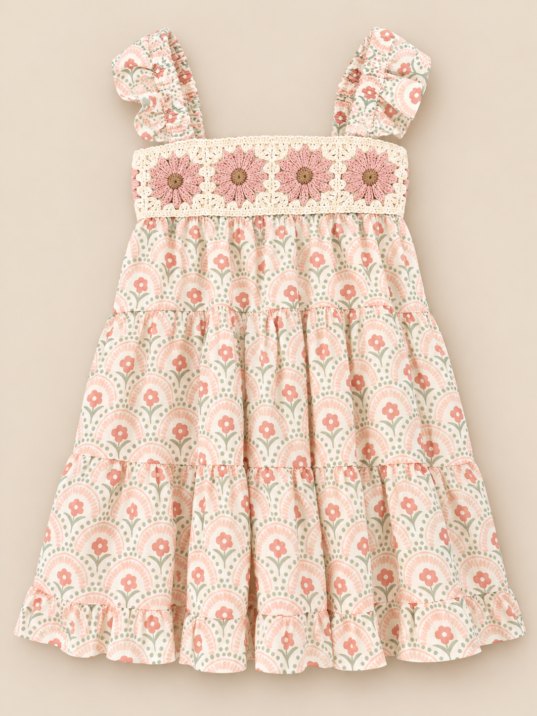 Knit Top Floral Dress