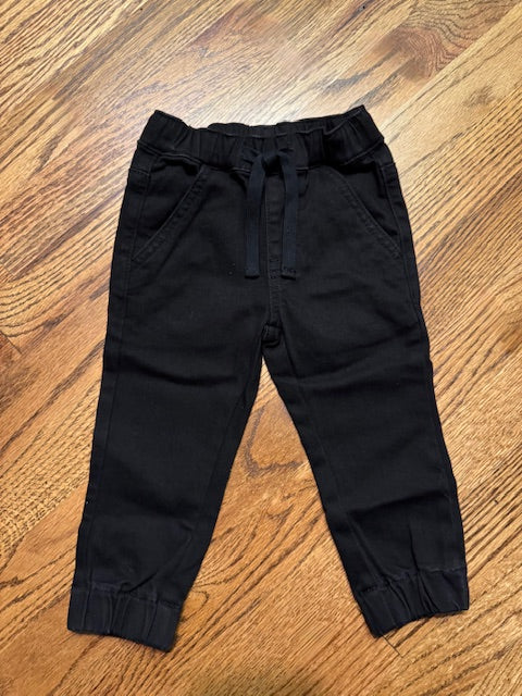 Black Denim Joggers