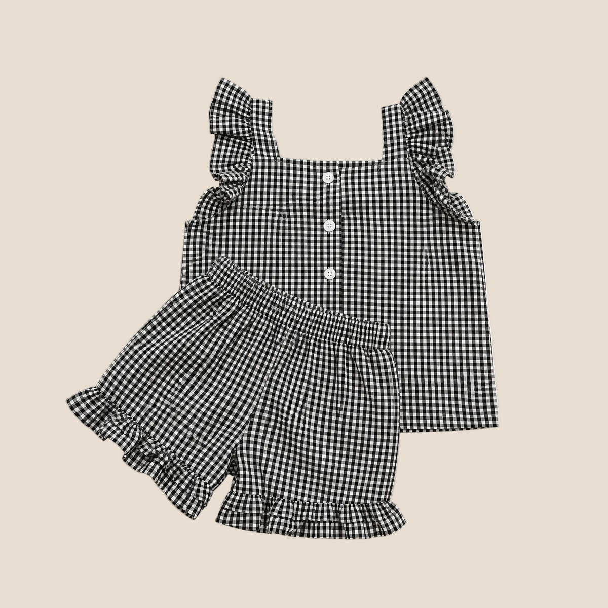Plaid Two Piece Short Set