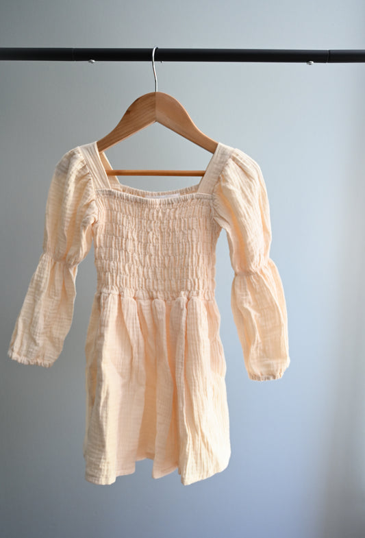 Muslin Puff Sleeve Dress