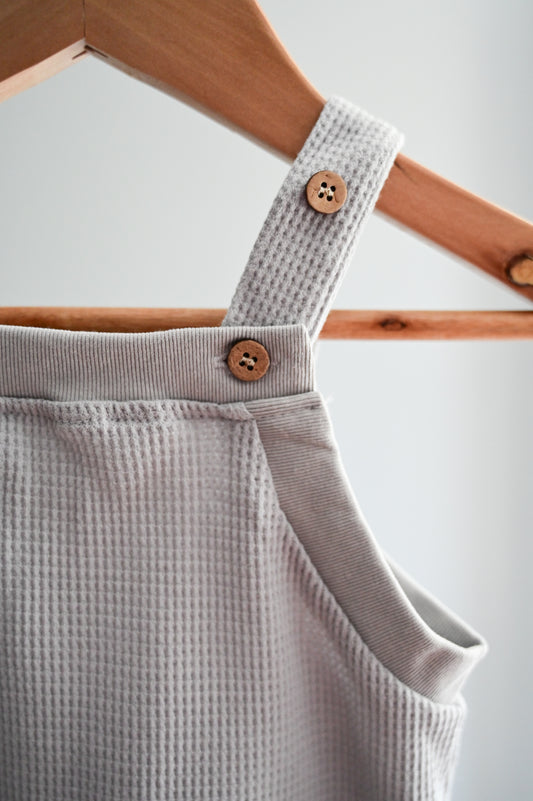 Waffle Overall Onesie
