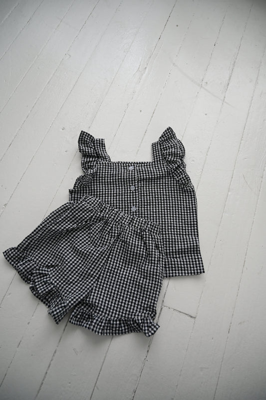 Plaid Two Piece Short Set