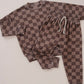 Espresso Checkered Jogger Set