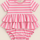 Striped Ruffled Romper