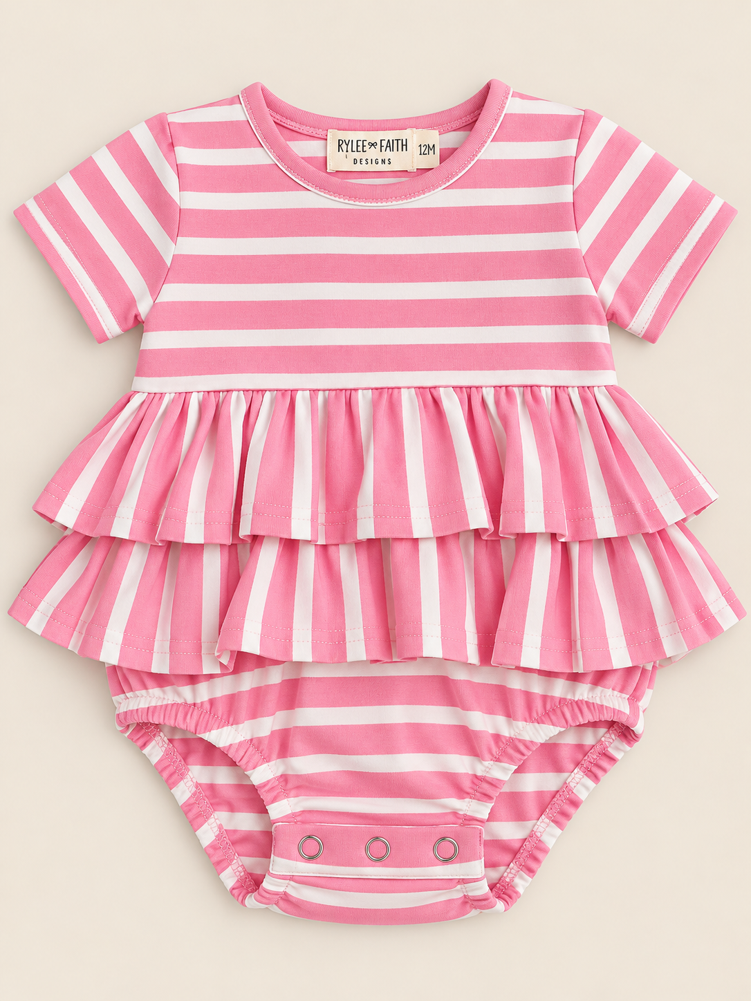 Striped Ruffled Romper