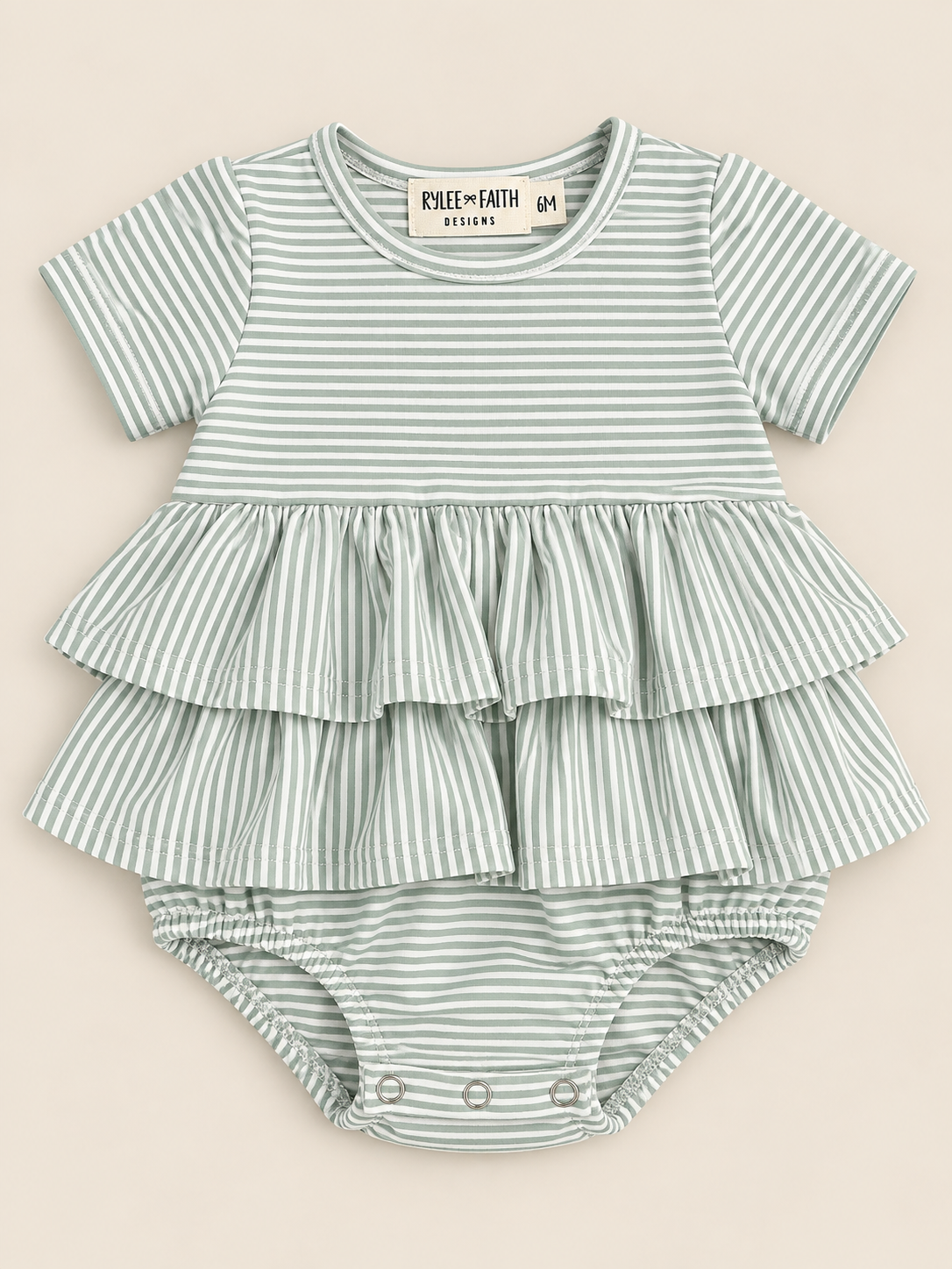 Striped Ruffled Romper