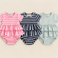 Striped Ruffled Romper