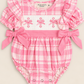 Cross Smocked Embroidered Romper