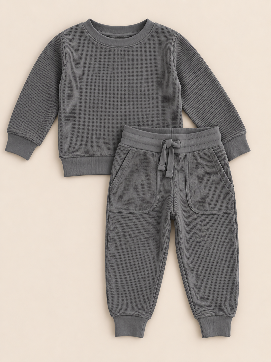 Waffle Knit Two Piece Set