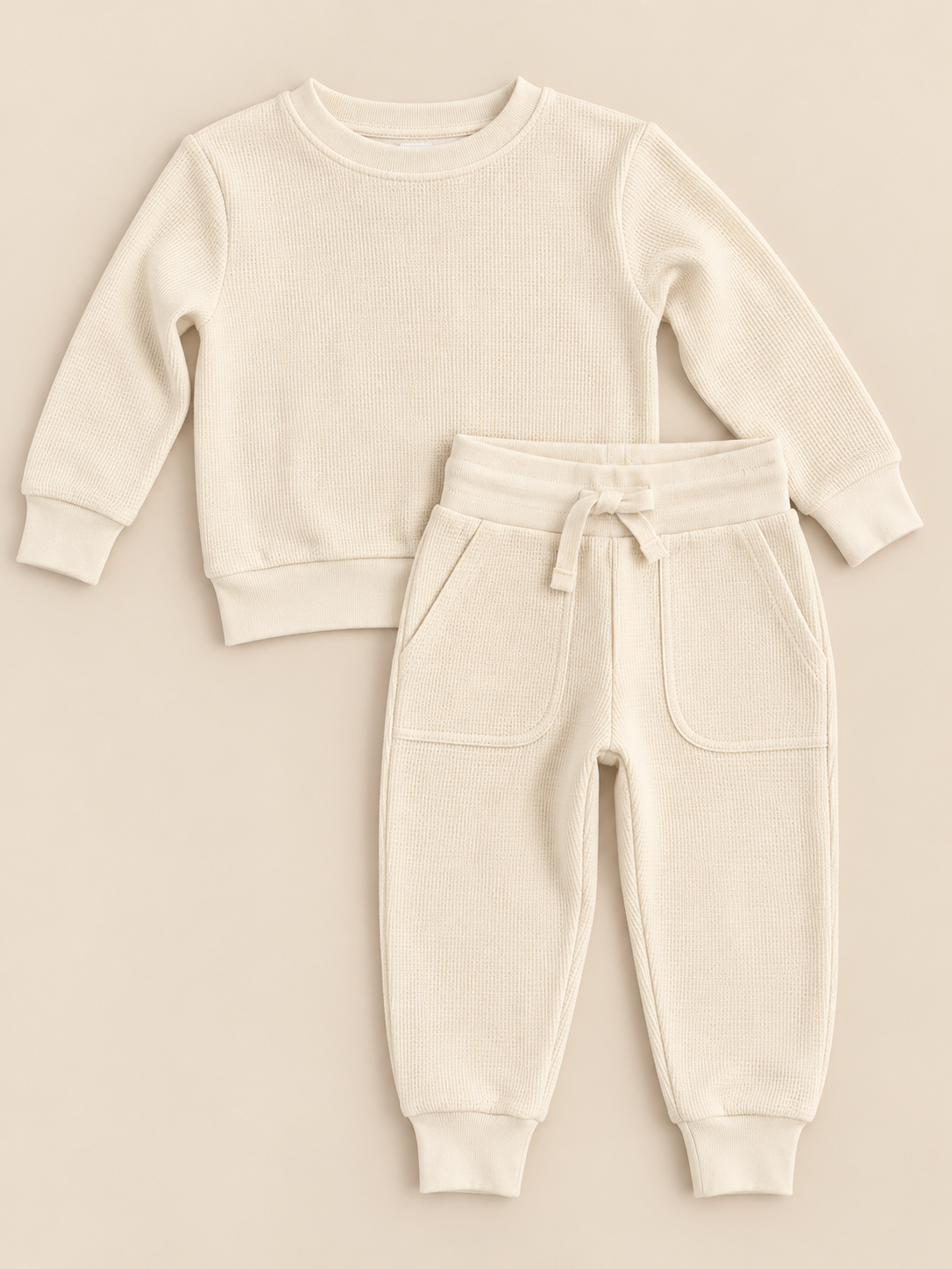 Waffle Knit Two Piece Set