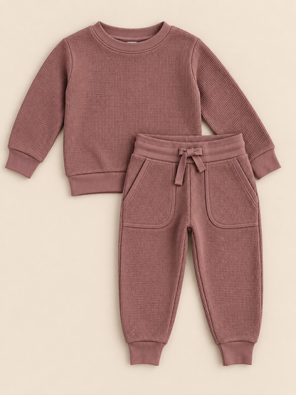 Waffle Knit Two Piece Set