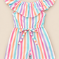 Striped Ruffle Romper