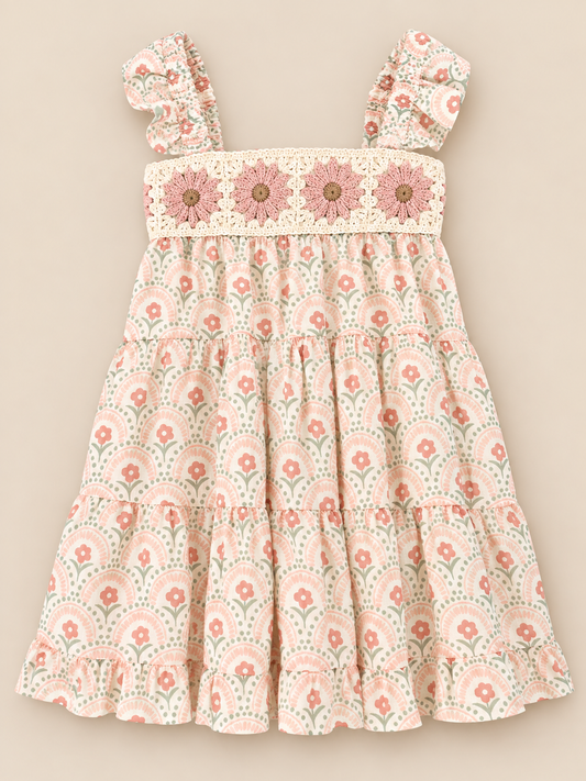 Knit Top Floral Dress