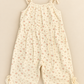 Denim Floral Overalls