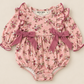 Purple Floral Baby Romper