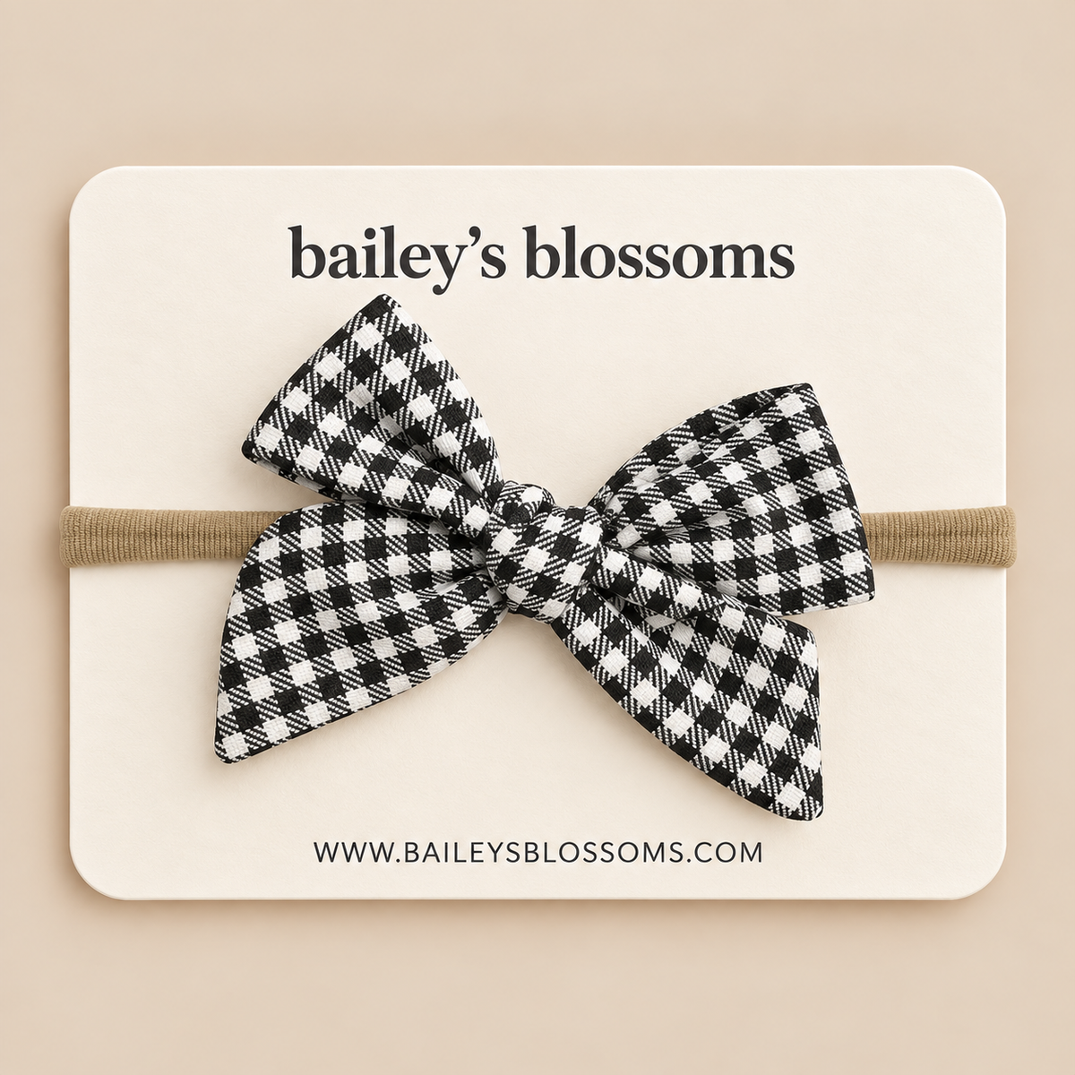 Linen Bow Infant Headband