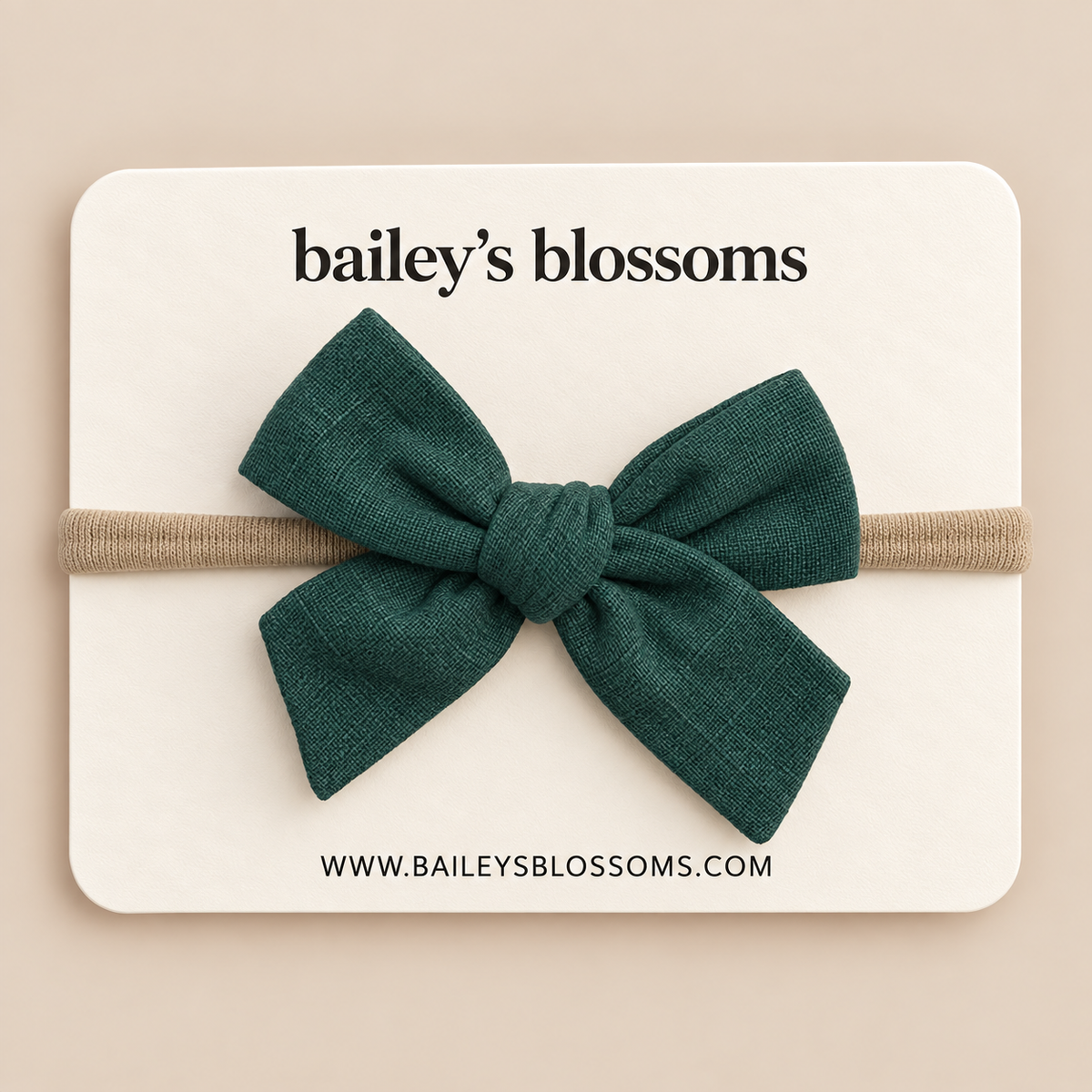 Linen Bow Infant Headband